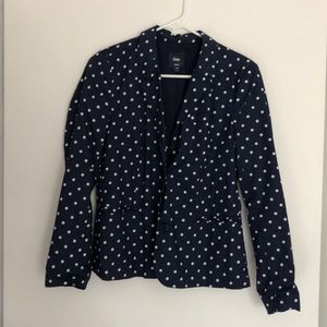 Women’s Gap Navy with White Polka Dot Blazer